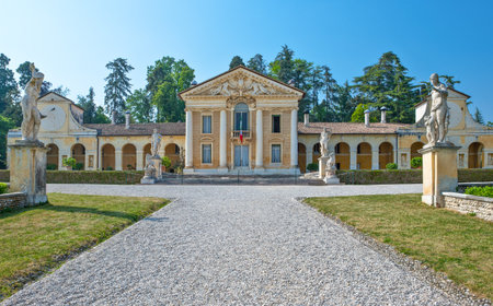 Maser, Italy - May 8, 2011: The Villa Barbaro, designed byarchitect Andrea Palladioのeditorial素材