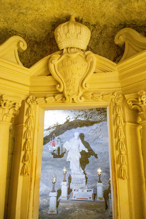 Rabat, Malta - February 4, 2017:  Statue of Saints in the catacombs of  the St Paul Churchのeditorial素材