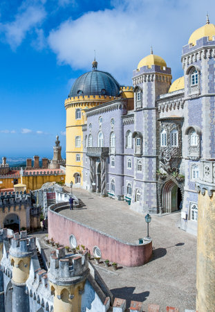 Sintra, Portugal - March 26, 2009: The Palacio Da Penaのeditorial素材