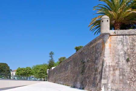 Cascais, Portugal - March 27, 2009: Modern architectures near the fortressのeditorial素材