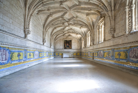 Lisbon, Portugal - March 27, 2009:  The refectory of the monastery of Jeronimos de Belemのeditorial素材