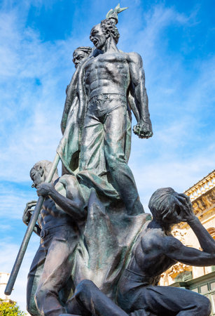 Malta, Valletta,the 7th June nemorial monement in St George squareのeditorial素材