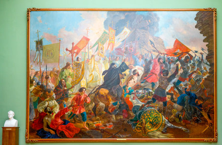 Moscow, Russia - June 21, 2015: Masterpieces of the  Russian art in the Tretjakov Galleryのeditorial素材