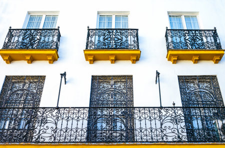 Spain, Andalusia, Seville, a traditional hause in the Cathedral quarterのeditorial素材