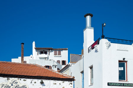 Marmaris, Turkey - December 14, 2007: Traditional houses in the old townのeditorial素材