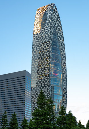 Tokyo, Japan  - June 8, 2017: The modern architectures of the Shinjuku districtのeditorial素材