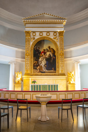 Helsinki, Finland - November 27, 2018:  The altar the Cathedralのeditorial素材