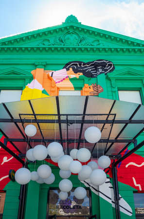 Buenos Aires, Argentina - January 20, 2018: The entrance of the Cultural Center in the Recoleta districtのeditorial素材