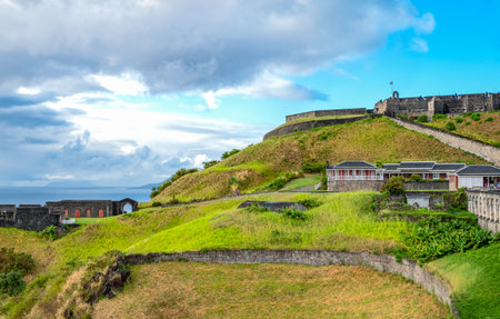 Saint Kitts, Caribbean Islands, the Brimstone Hill Fortress. central americaのeditorial素材