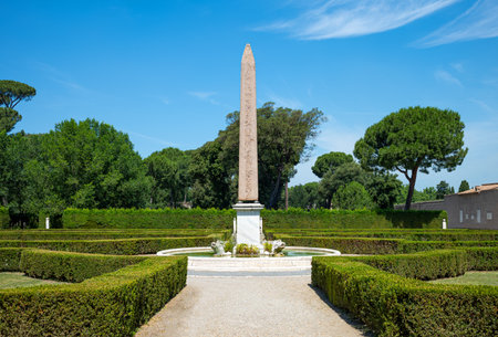 Italy Rome,  Academy of France, the garden of Villa Mediciのeditorial素材