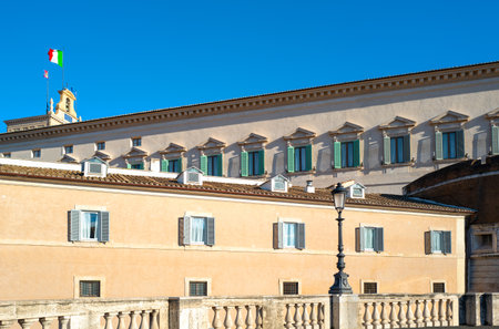 Italy, Rome, side wiew of the Quirinale  palaceのeditorial素材
