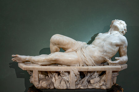 Florence, Italy - February 15, 2019: Uffizi Gallery, the martyrdom of St. Lawrence by Berniniのeditorial素材