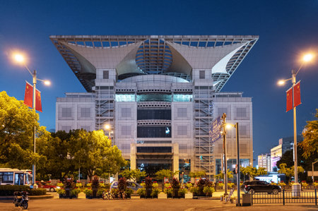 Shanghai, China, the Urban Planning Exhibition Center in People squareのeditorial素材