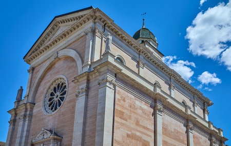 Trento, Italy, upward view of the Santa Maria Maggiore basilicaの写真素材