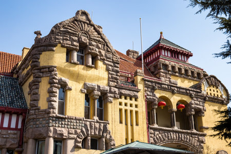 The Old Governor's House from the German Colonial was in Qingdao, Chinaのeditorial素材