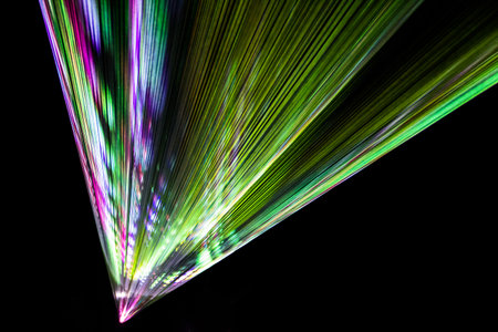 Rays of light installation - designの写真素材