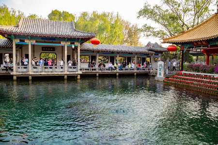 April 2015 - Jinan, China - The famous Baotu Quan in Jinan, also called "the Best Spring in the World".のeditorial素材