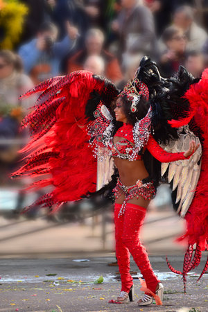 Brazilian dancer dances the samba