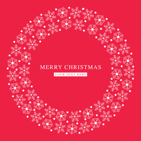 Merry Christmas flat templateのイラスト素材