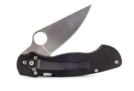 Knife isolated on a white backgroundの写真素材