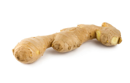 Ginger root isolated on a white backgroundの写真素材