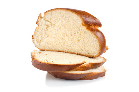 Sweet bread isolated on white backgroundの写真素材