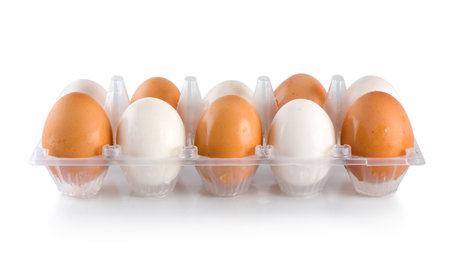 Tray eggsの写真素材
