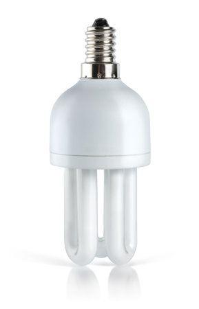 Fluorescent lightbulb. Pathの写真素材