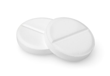 Two tablets aspirin Pathの写真素材