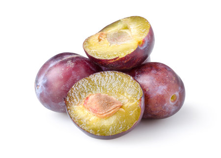 Plums isolatedの写真素材