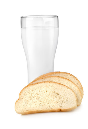 Milk and breadの写真素材
