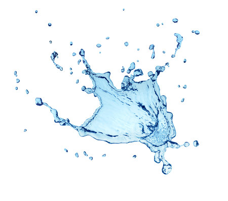 Blue water isolatedの写真素材