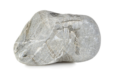 Round stone isolatedの写真素材