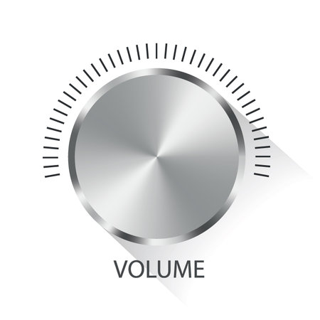 Metal volume knob. Vector illustration.のイラスト素材