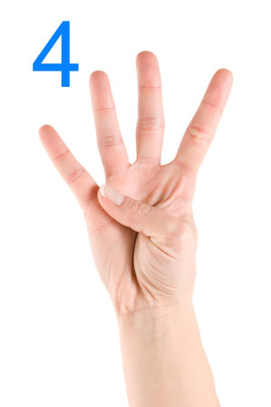 Number fourの写真素材