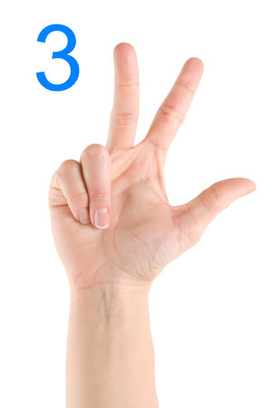 Number threeの写真素材