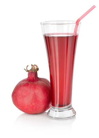 Pomegranate juice isolatedの写真素材