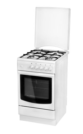 White gas cooker isolatedの写真素材