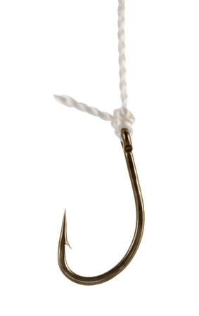 Hook on a ropeの写真素材