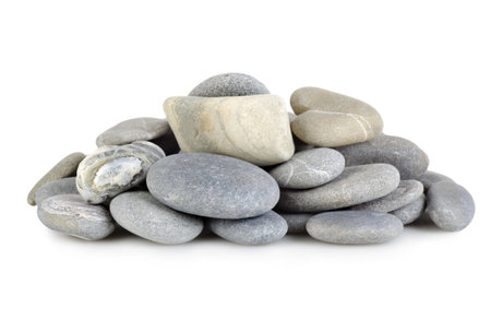 Heap a gray stonesの写真素材