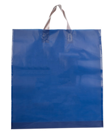 Blue plastic bagの写真素材