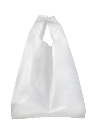 White plastic bagの写真素材