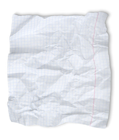 Crushed sheet of paperの写真素材