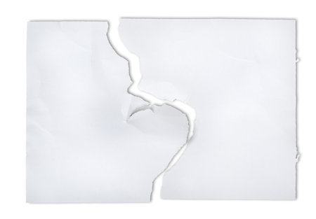 Torn piece of old paperの写真素材