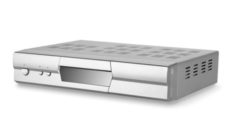 DVD player with tuner isolatedの写真素材