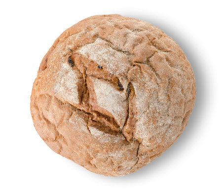 Round black breadの写真素材