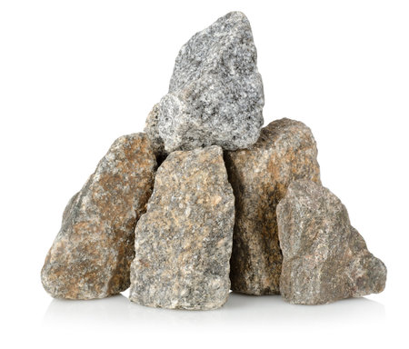 Heap gray stonesの写真素材
