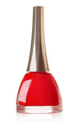 Red nail polishの写真素材