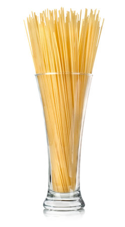 Spaghetti in a glassの写真素材
