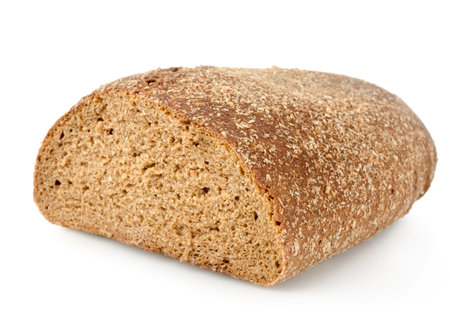Black rye bread isolatedの写真素材